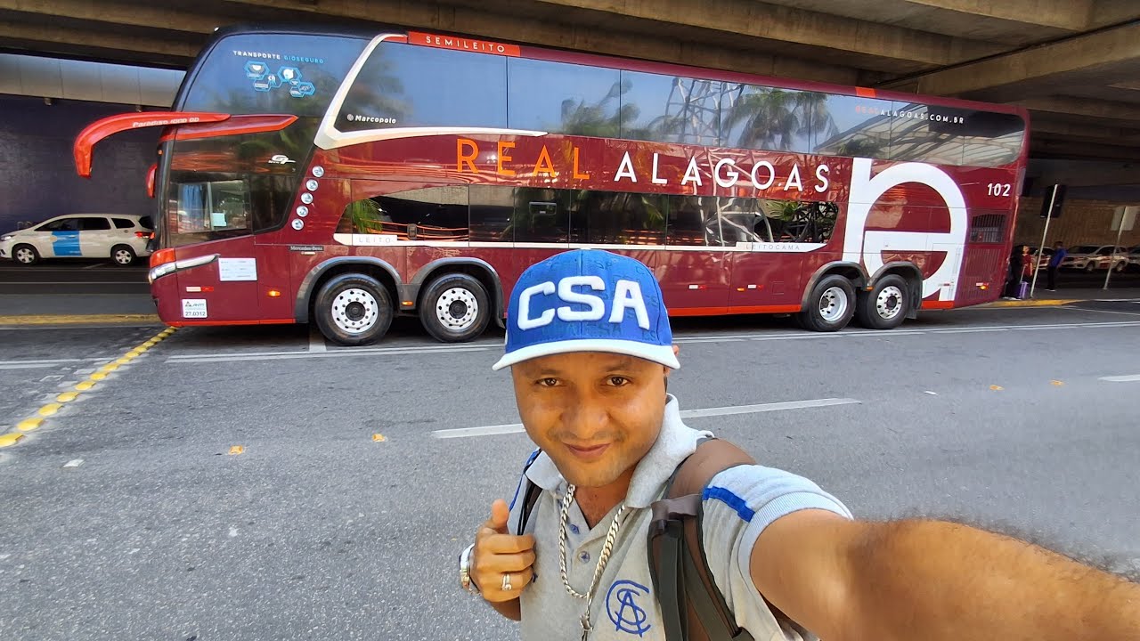 Viagem de ônibus de Recife-PE a Maceió-AL pela empresa Real Alagoas.