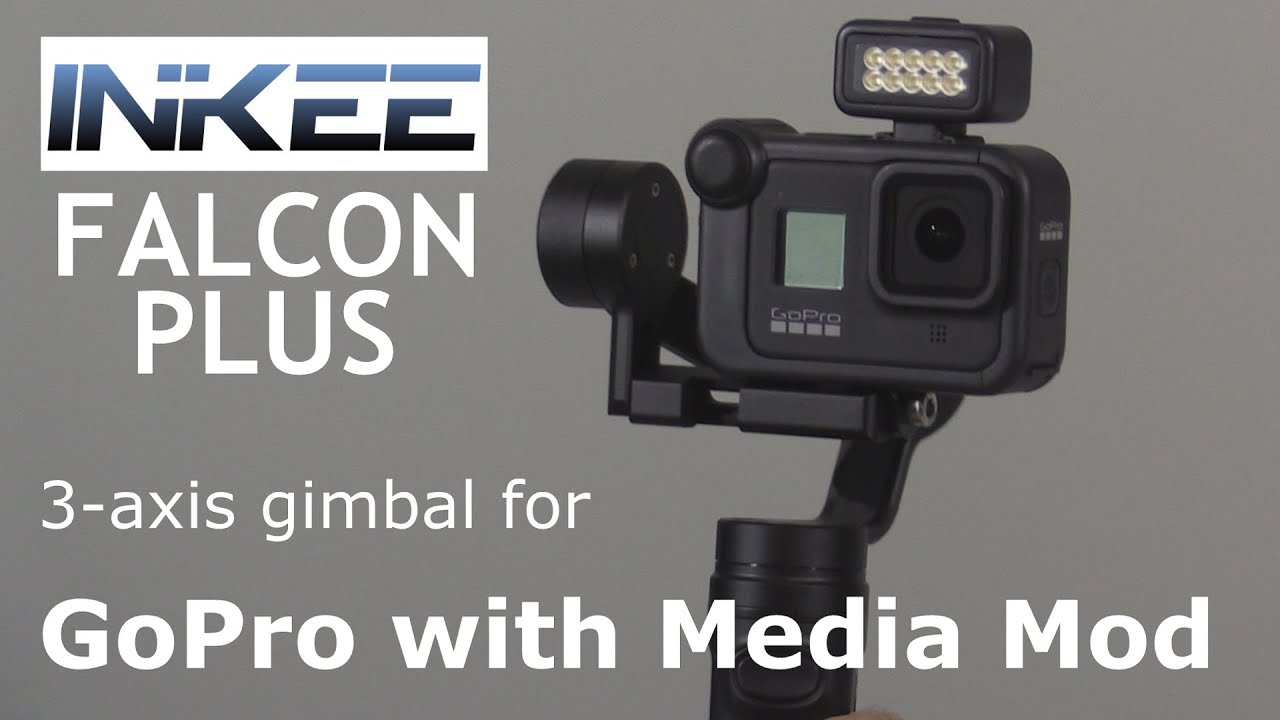 INKEE Falcon Plus - Gimbal for GoPro with Media Mod Case