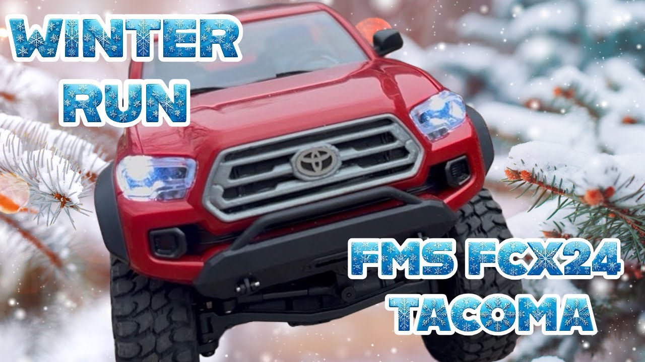 FMS FCX24 Tacoma on a cold winters day