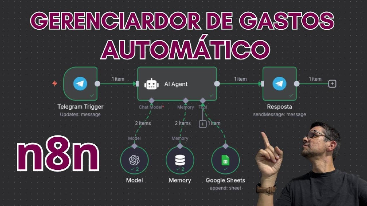 Transforme o Telegram em um Gerenciador de Gastos com IA + n8n + Google Sheets!