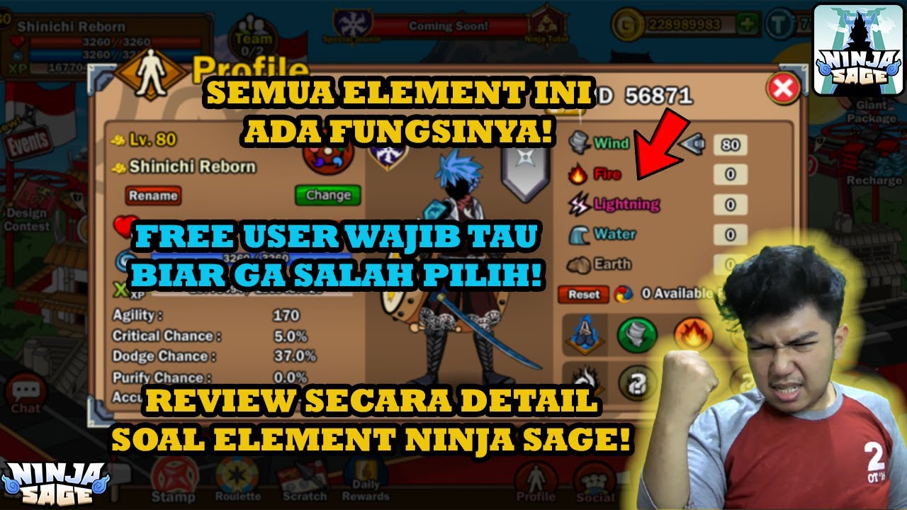 REVIEW SECARA DETAIL ELEMENT INI DI NINJA SAGE! FREE USER WAJIB TAU BIAR GA SALAH PILIH - Ninja Sage