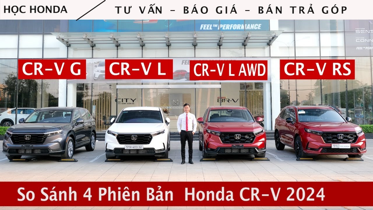 So sánh tất cả phiên bản của Honda CRV 2024 | CRV G, CRV L, CRV L AWD, CRV RS có gì khác nhau