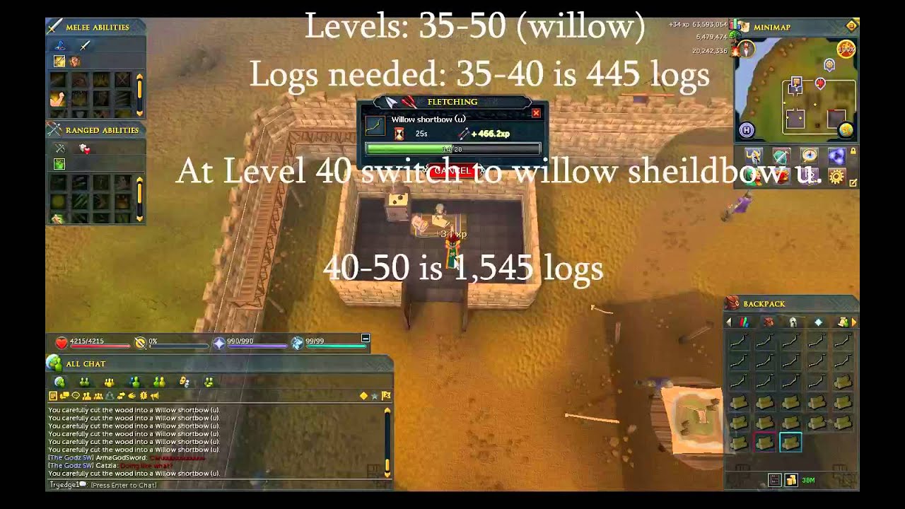 Runescape Fletching Guide 1-99 with profit