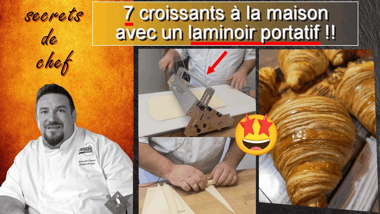 7 croissants à la maison avec un LAMINOIR portatif !!