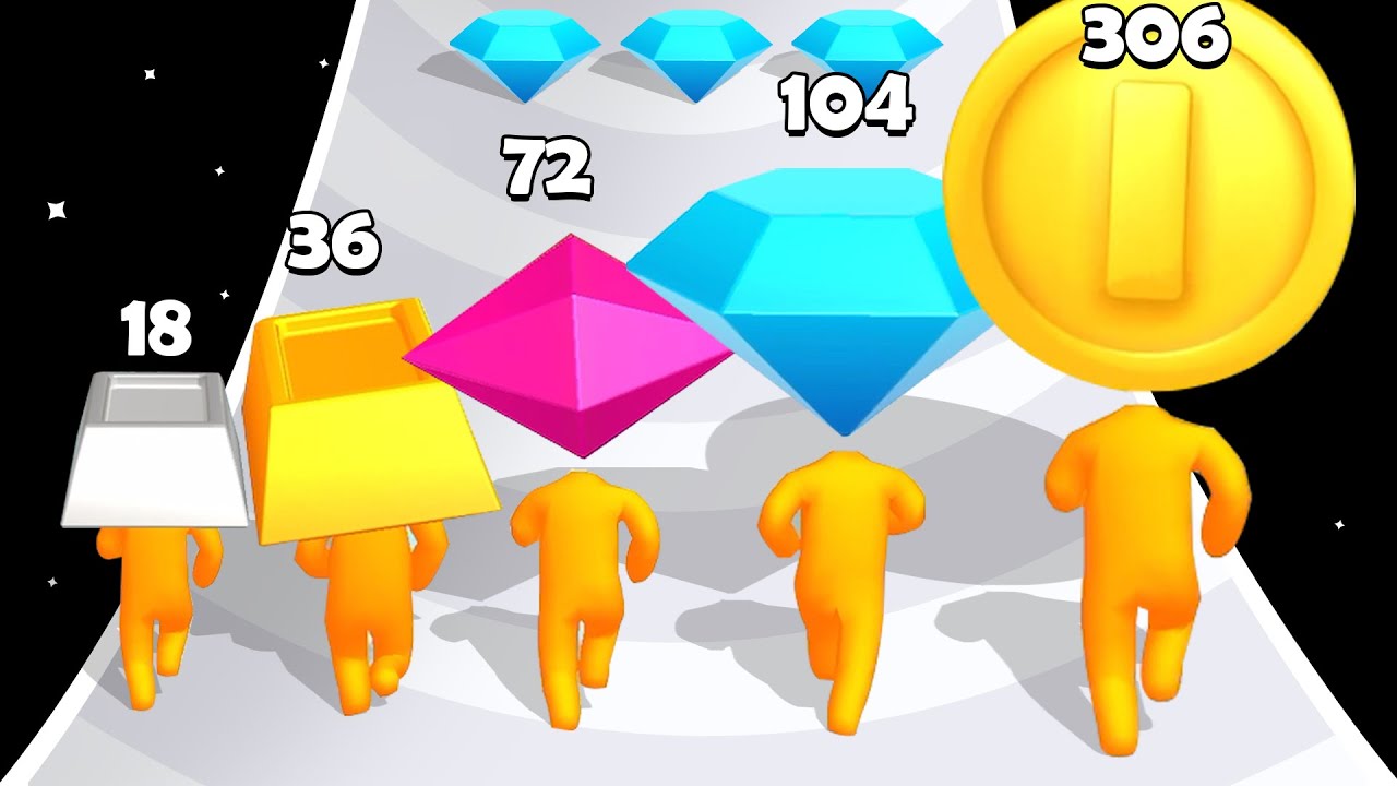 COIN HEAD RUN: Level Up Coin, Number Games (All Levels)