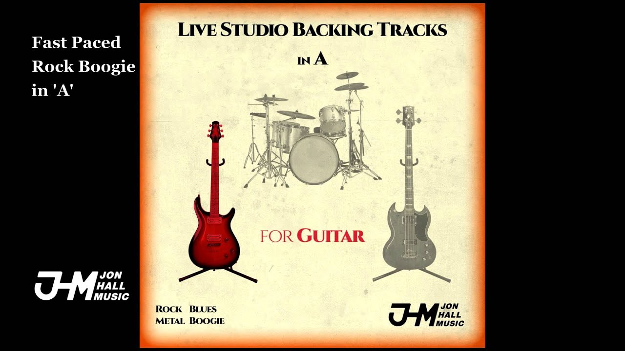 Fast Paced Rock Boogie in 'A' - Guitar Backing Track