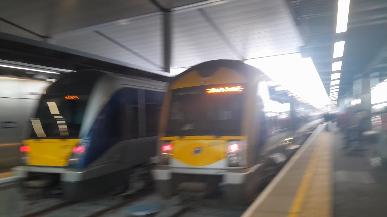 Arriving into Belfast Grand Central Station onboard a train from Dublin on 11.11.2024
