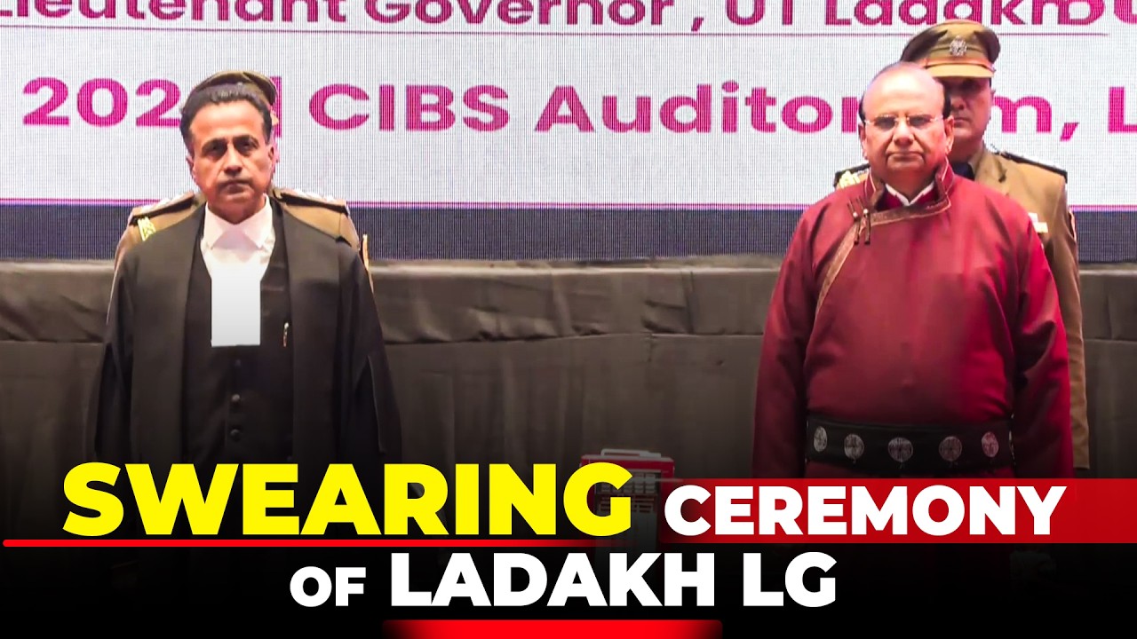 Watch LIVE: VK Saxena sworn in as Ladakh LG in Leh