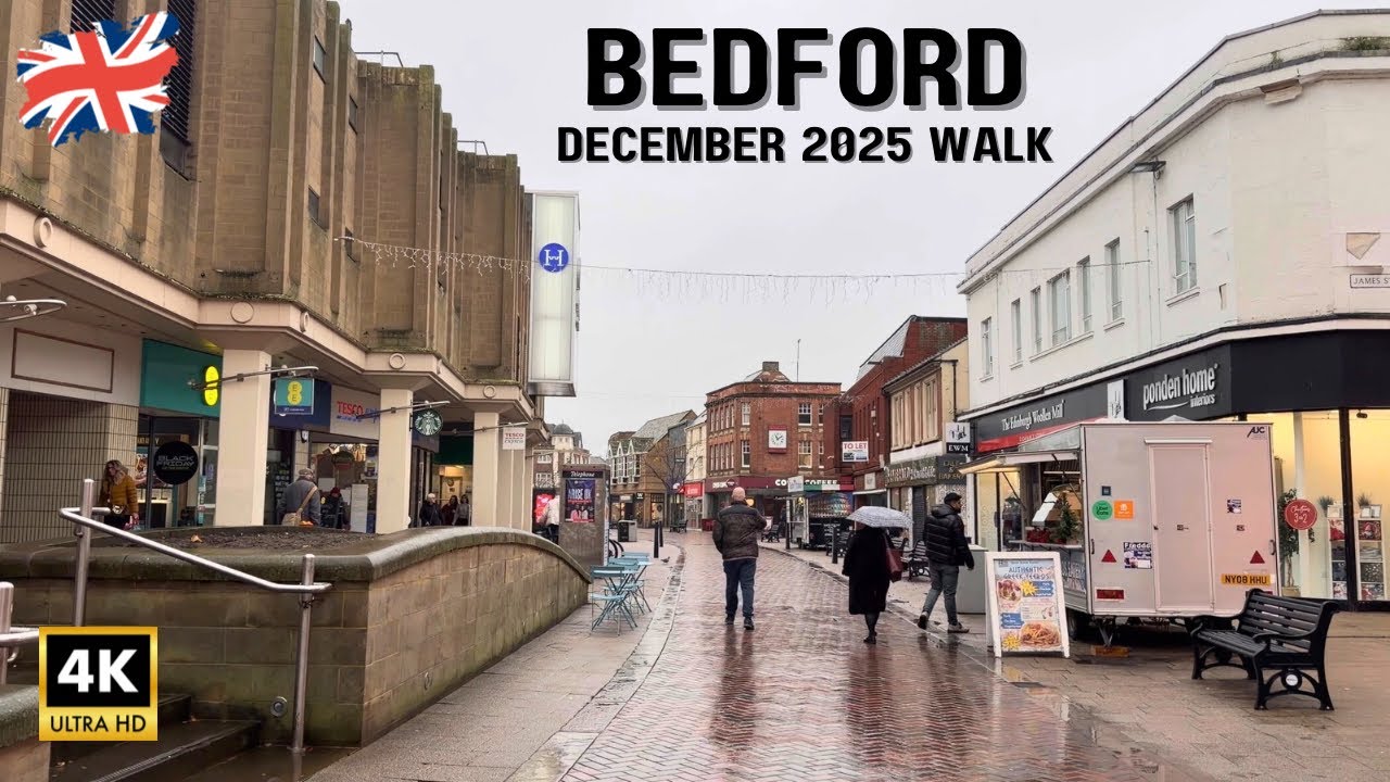 Bedford 4K Walking Tour | December 2025 | Exploring the Town