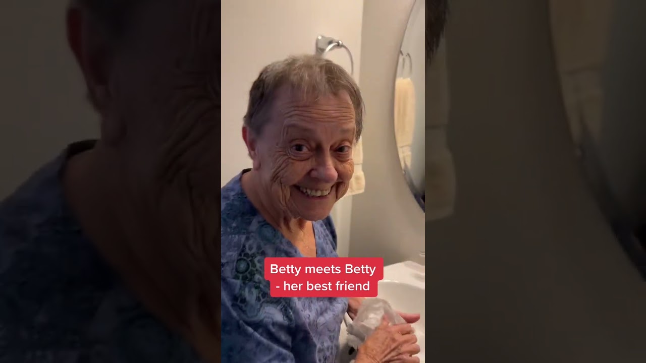 Betty meets her mirror friend again alzheimers alzheimer dementia dementiaawareness dementiacar