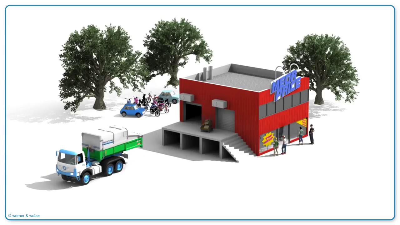 Werner Weber portable compactor for wet and dry waste