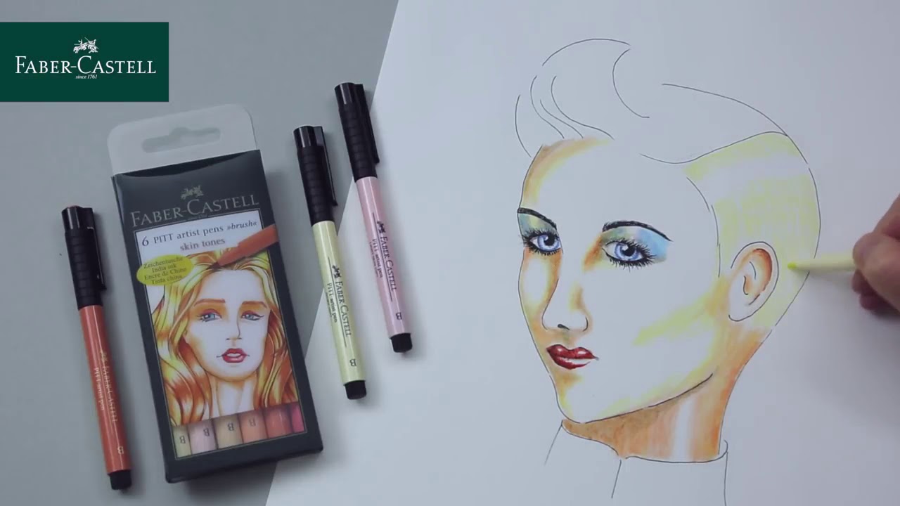 Cómo usar los marcadores Faber-Castell Pitt Artist Pen Skine Tones