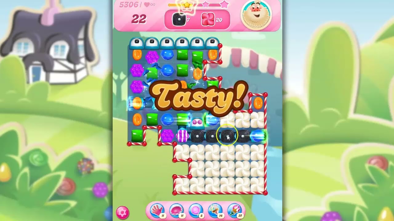 Candy Crush Level 5306 Talkthrough, 25 Moves 0 Boosters