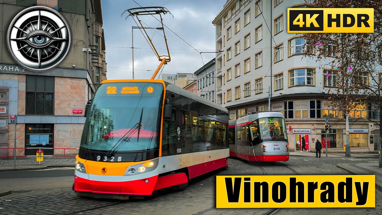 Experience Prague Vinohrady Walking Tour 🇨🇿 Czech Republic 4K HDR ASMR