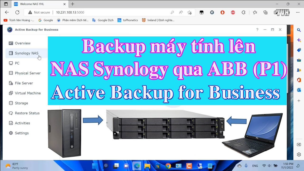 Backup và khôi phục dữ liệu máy tính trên NAS Synology bằng Active Backup for Business  - Phần 1