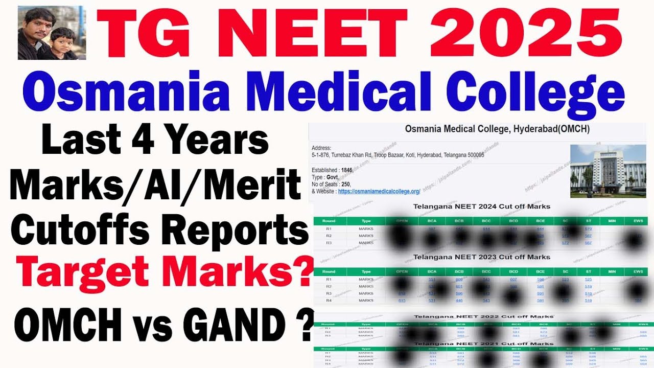 TS NEET 2025 | Osmania medical college cut offs last 4years @JaipalLande
