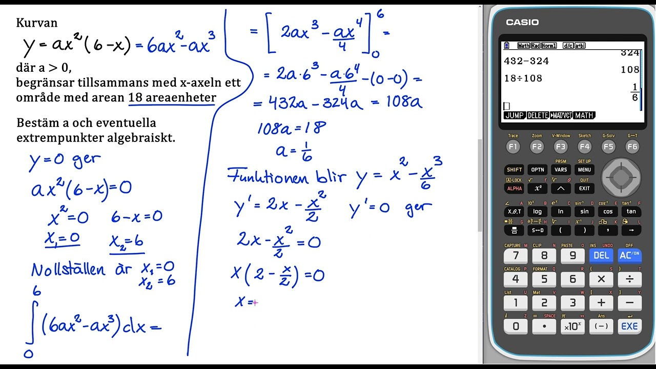 Matematik 5000+ 3c Uppgift 3395 a Algebraisk lösning för reviderad ämnesplan 2021 v3