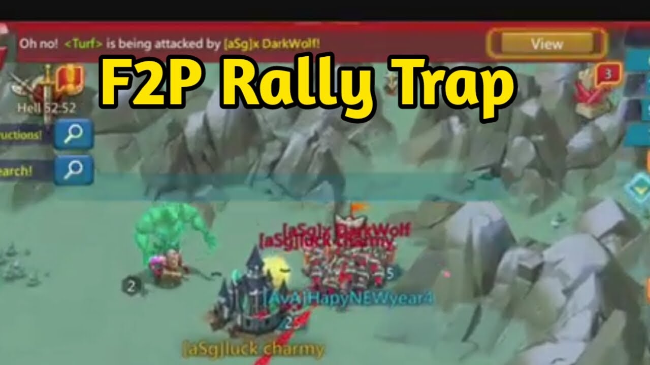 Lords mobile F2P Rally Trap Eat 3 Rally's Lords Mobile Gameplay