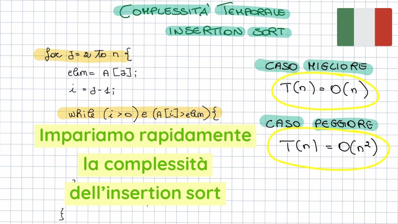 Complessità Algoritmi - INSERTION SORT