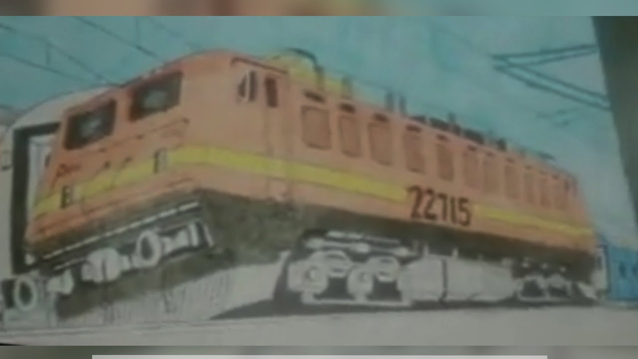 sketch of wap 4 locomotive |Trackside sketches|