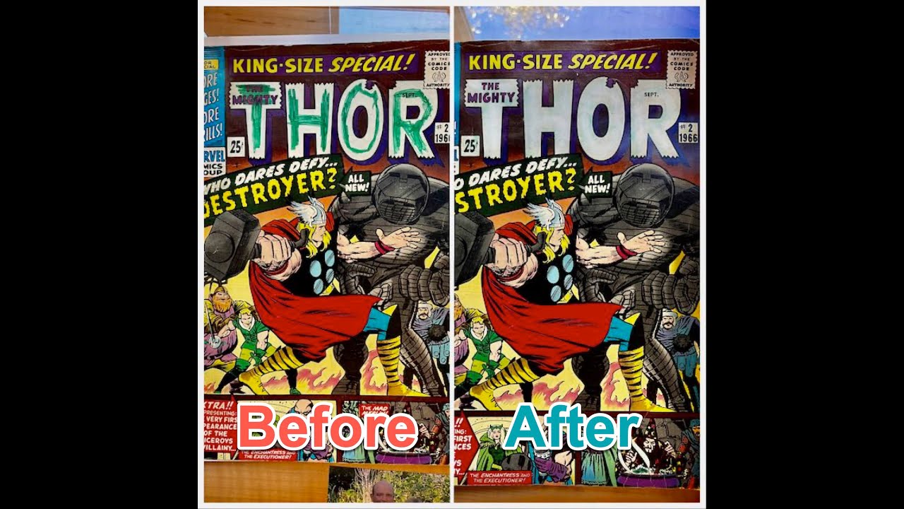 Removing Cover Marker Ink From a Silver Age Thor Comic Book