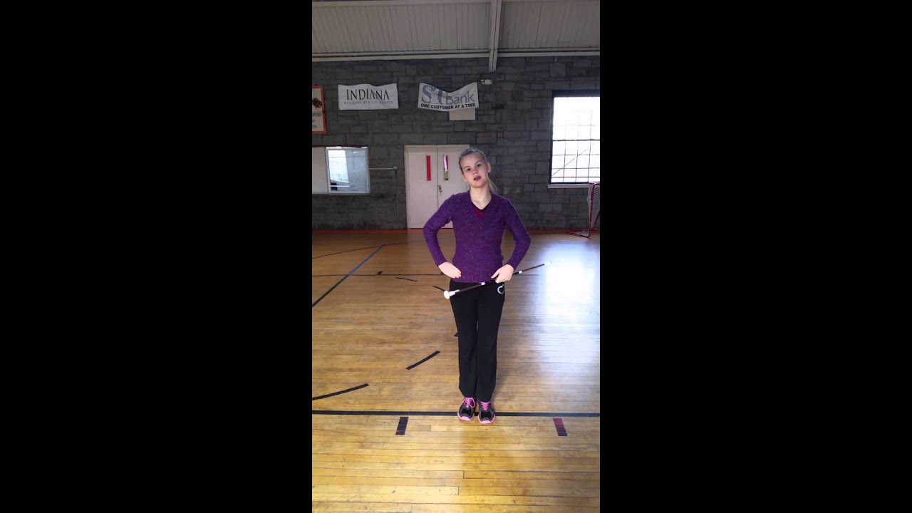 Baton twirling tutorial : flat spin and flat spin