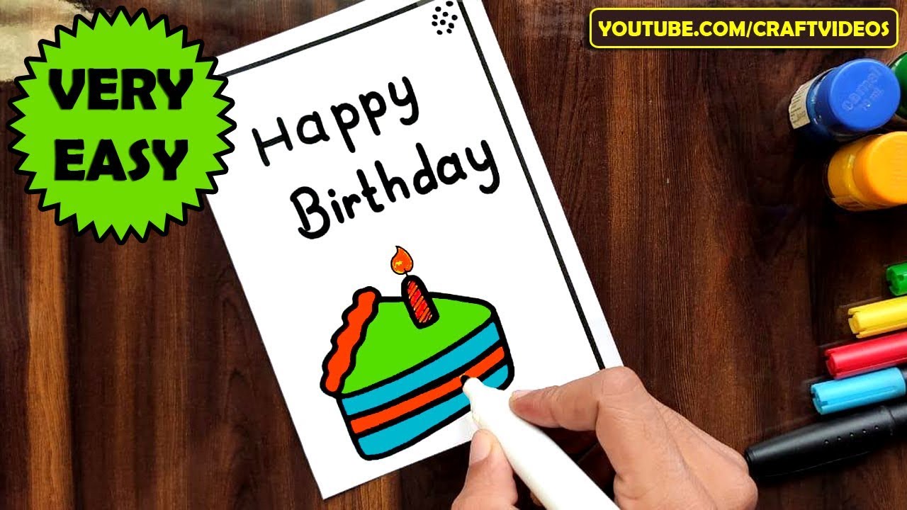 BIRTHDAY CARD DRAWING EASY