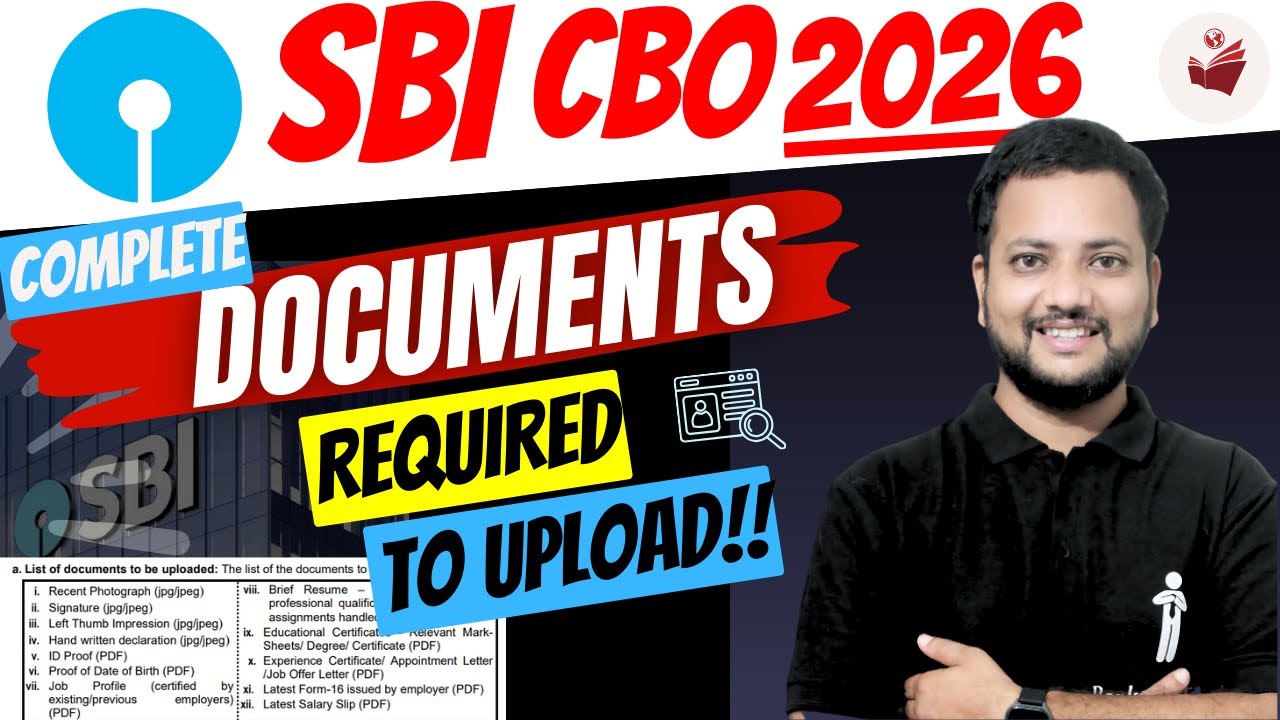 SBI CBO 2026 📢 | Documents Required to Upload 📄 | Avoid Rejection ❌ | Complete Checklist ✔️