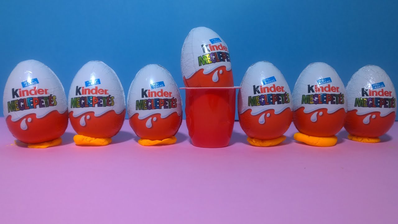 Opening 7 Kinder Surprise Eggs-&Uuml;berraschungsei,overraskelse egg,huevo sorpresa