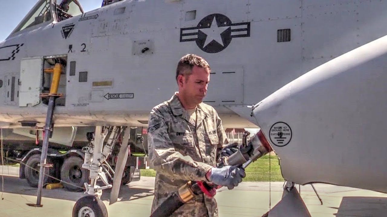 A-10 Ground Fueling With R-11 Refueler Truck