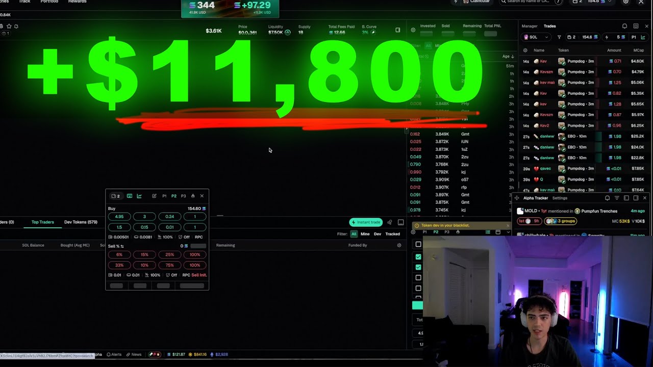 How I made $11,800 in 10 Hours Trading Memecoins (RECAP)
