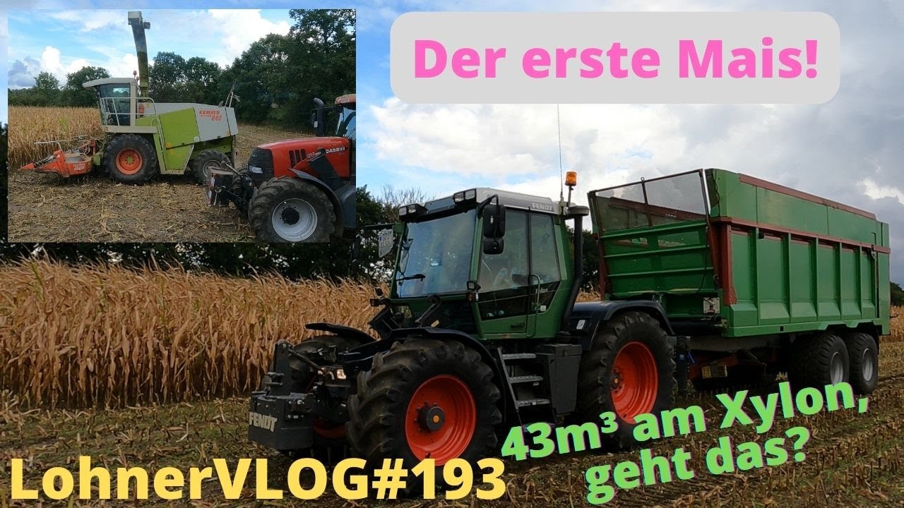 LohnerVLOG#193 Mais 22 beginnt, Fendt Xylon 524 mit Strautmann Aperion unter dem Claas Jaguar 840
