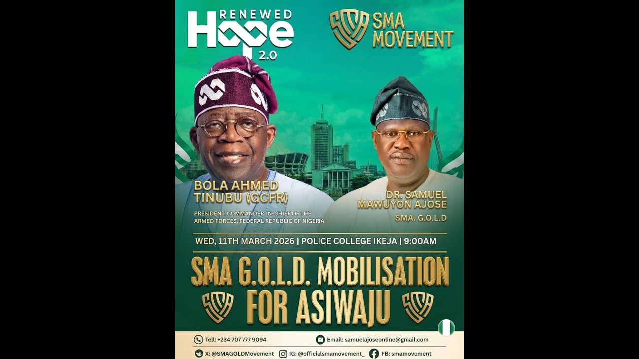LIVE [LAGOS]: SMA GOLD MOBILIZATION FOR ASIWAJU