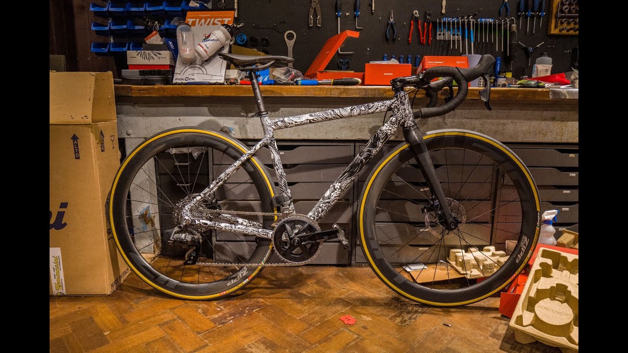 Hand Illustrated Bike Build with Sram Rival eTap AXS
