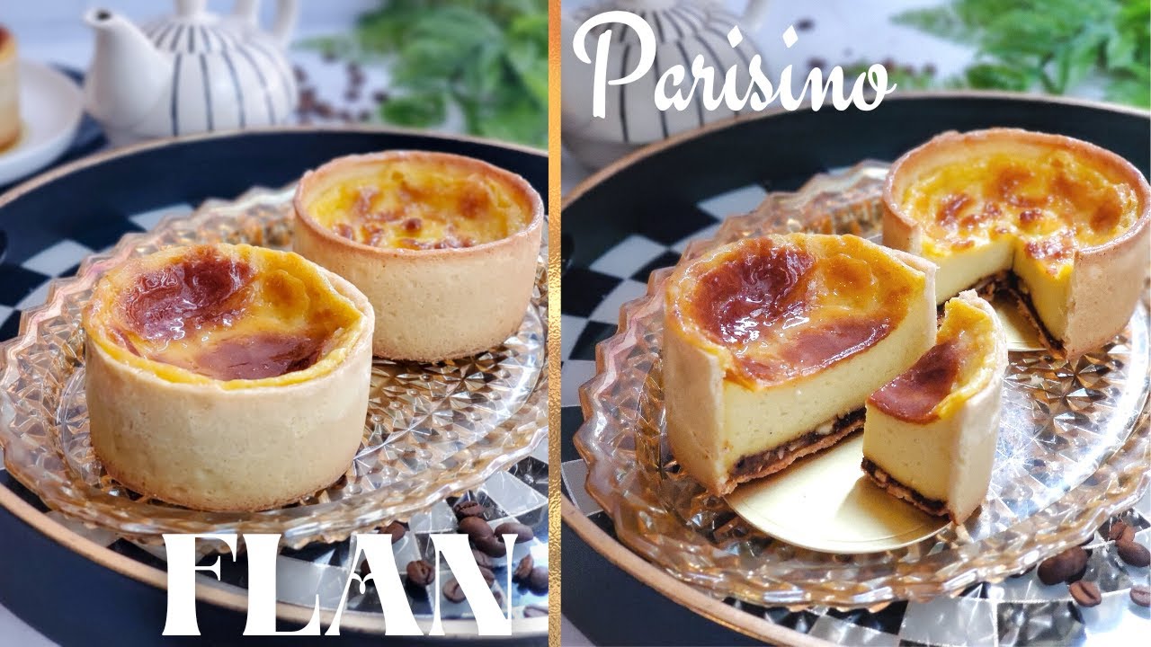 FLAN PARISINO o PASTELERO con praliné de CAFÉ y almendras