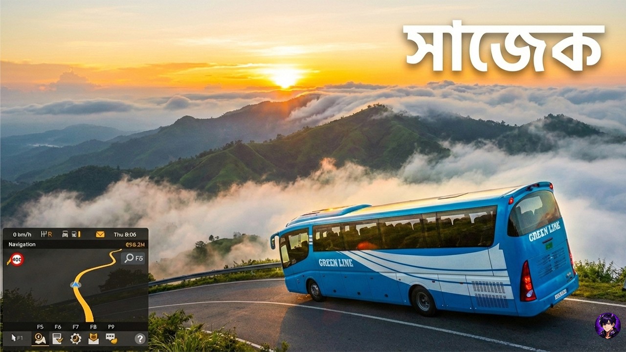 ETS2: সাজেক ভ্যালী  ট্যুর। বাংলাদেশের সবথেকে ভয়ানক রাস্তা । ETS2 MAP OF BANGLADESH V 8 ।