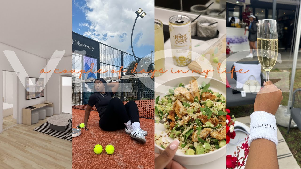 VLOG : playing padel with Loreal + grocery shopping + new bedding + final designs for my apartment