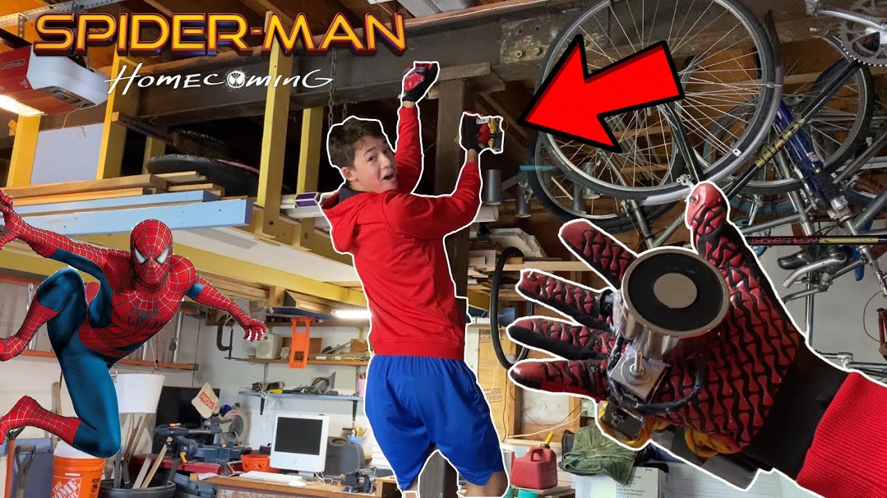 Making REAL SPIDER-MAN WALL CLIMBING GLOVES! - Ep 2 | Climbing Wood And Metal!