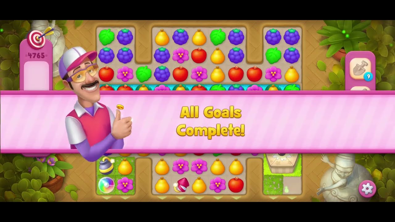 Gardenscapes Level 4765 (Pink Level - One Shot Level) ONE TRY CHALLENGE
