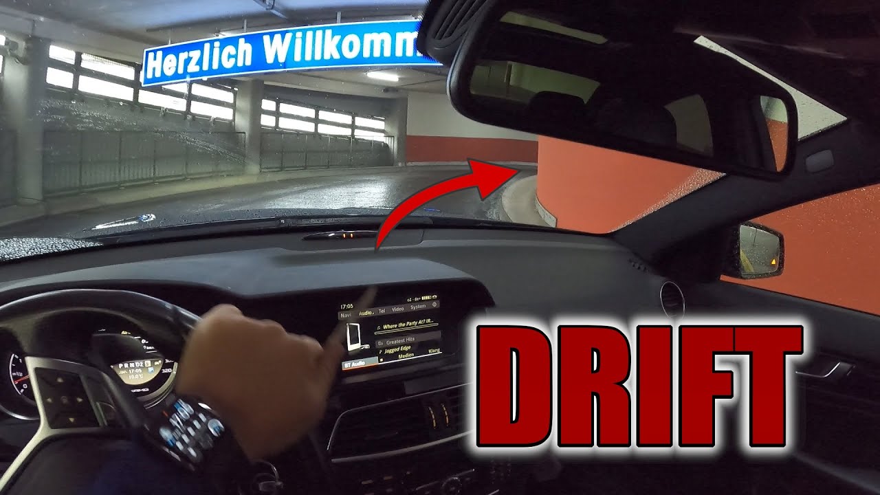 MIT C63 AMG PARKHAUS HOCH DRIFTEN *FAST UNFALL*