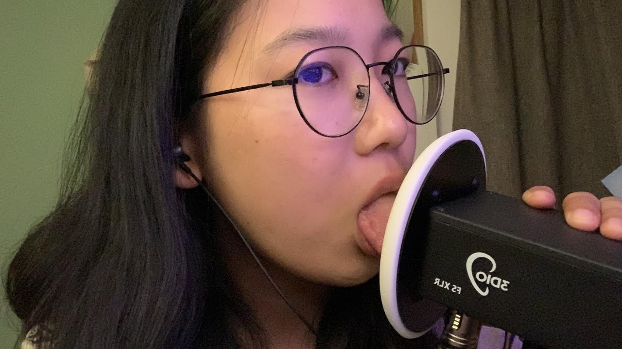 ASMR mouth sounds and ear licking