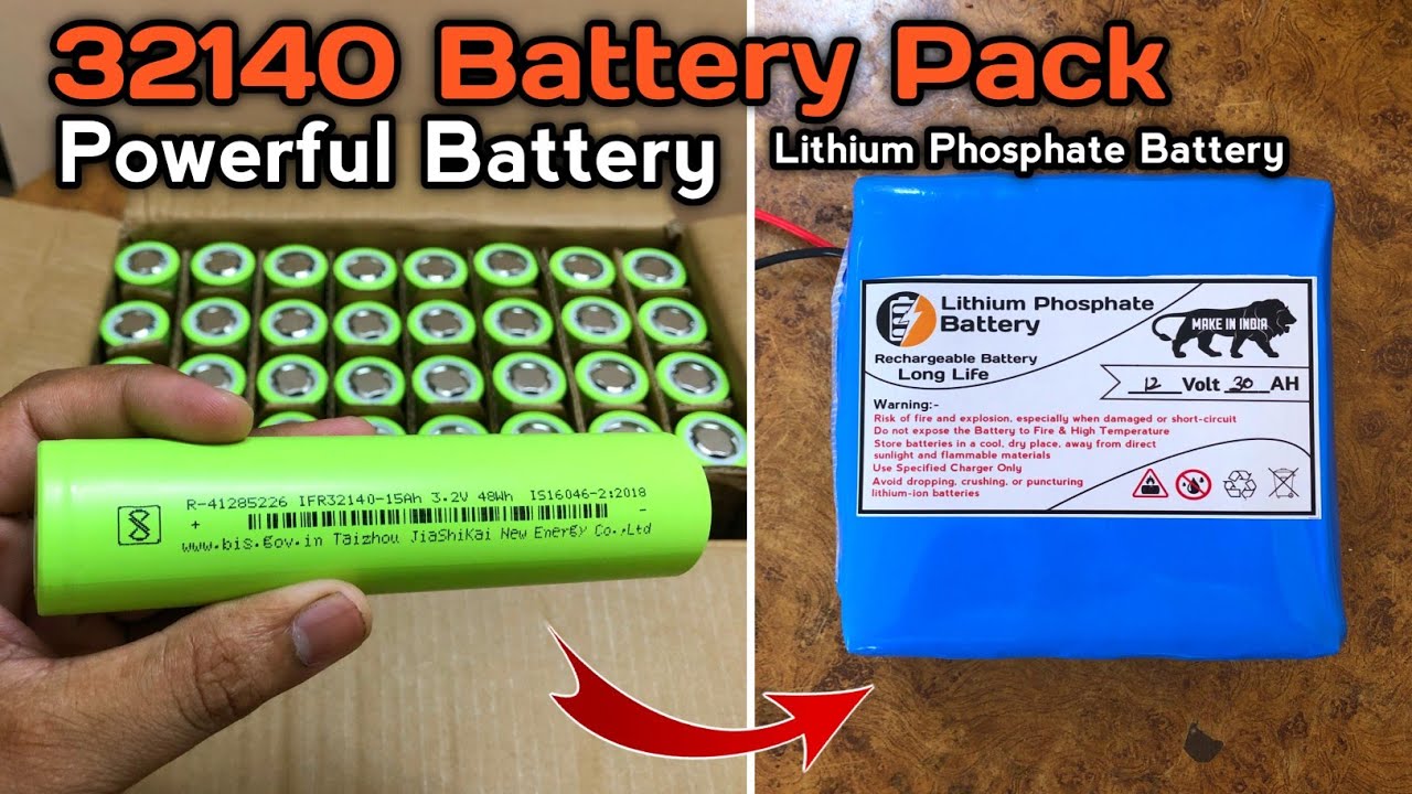 How to Make 12v 30amp lithium phosphate battery pack using 32140 cell // Powerful Battery pack