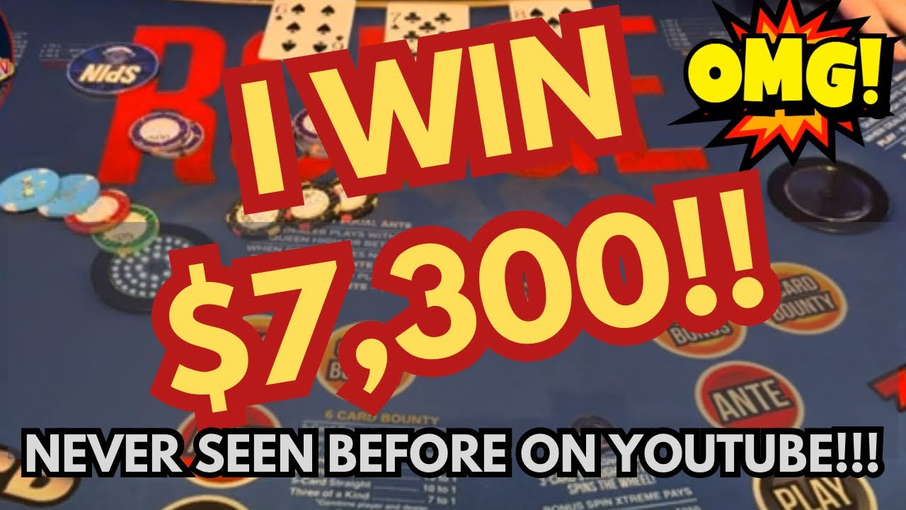 3 CARD POKER in LAS VEGAS! I WIN $7,300!!! NEVER SEEN BEFORE ON YOUTUBE!!!