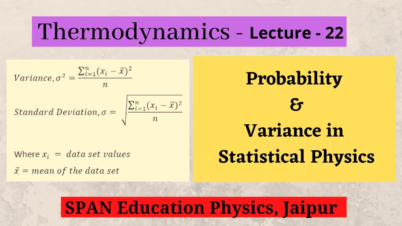 Introduction to Probability in Statistical Physics ll IIT-JAM & NET-JRF
