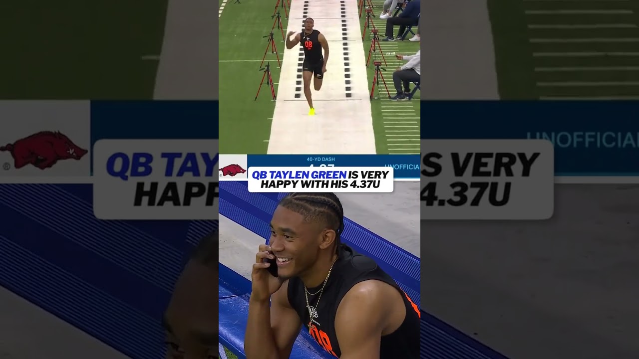 Taylen Green showing off some impressive speed. 💨 #nfl