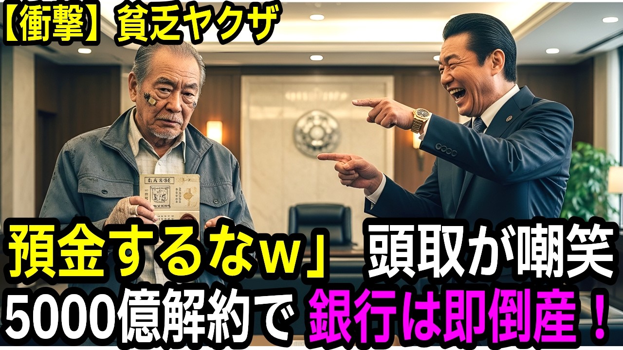 【スカッと】「貧乏ヤクザは預金するなｗ」と嘲笑した頭取、5000億円の口座を解約した結果…【面白きかな人生】