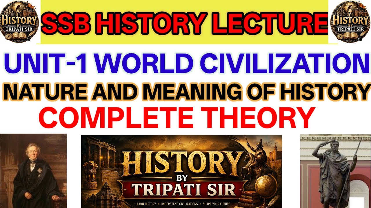 SSB HISTORY- PGT complete Syllabus by Tripati Sir Unit-1 1.Nature and meaning of history Objectivity