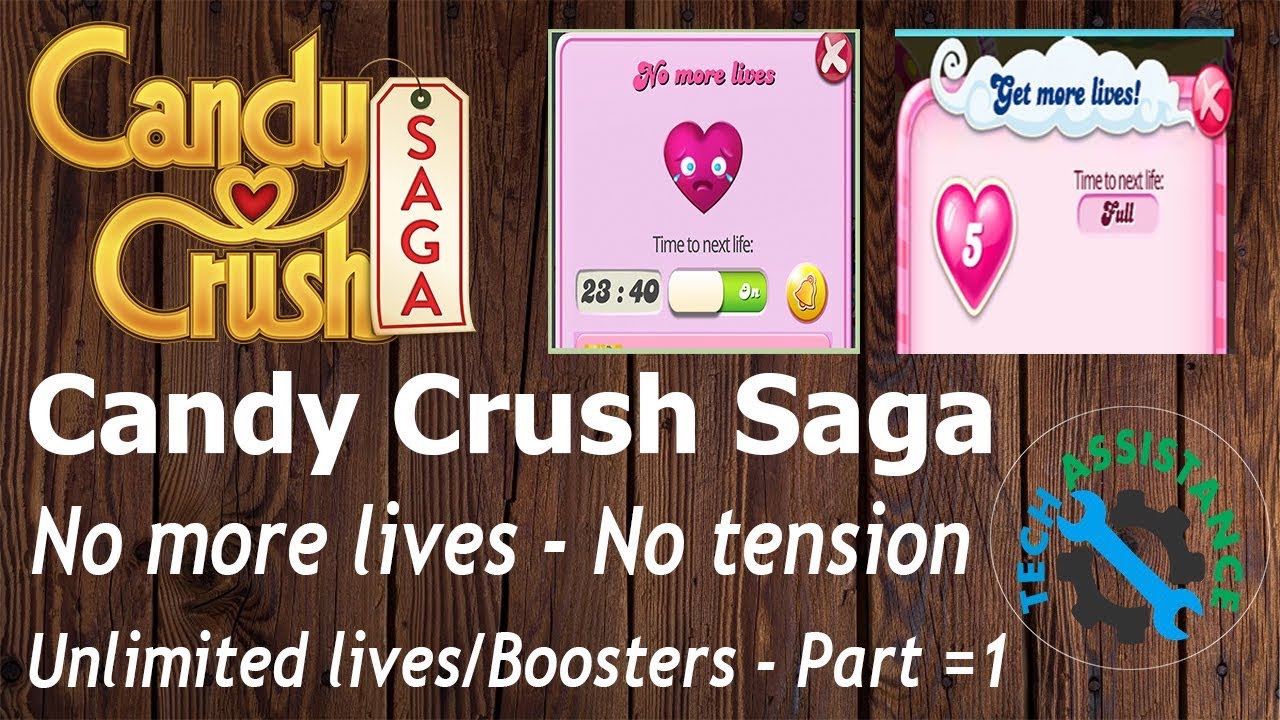 Top Secret Trick♥Candy Crush Saga♥ No more lives no tension unlimited lives and boosters - Part 1