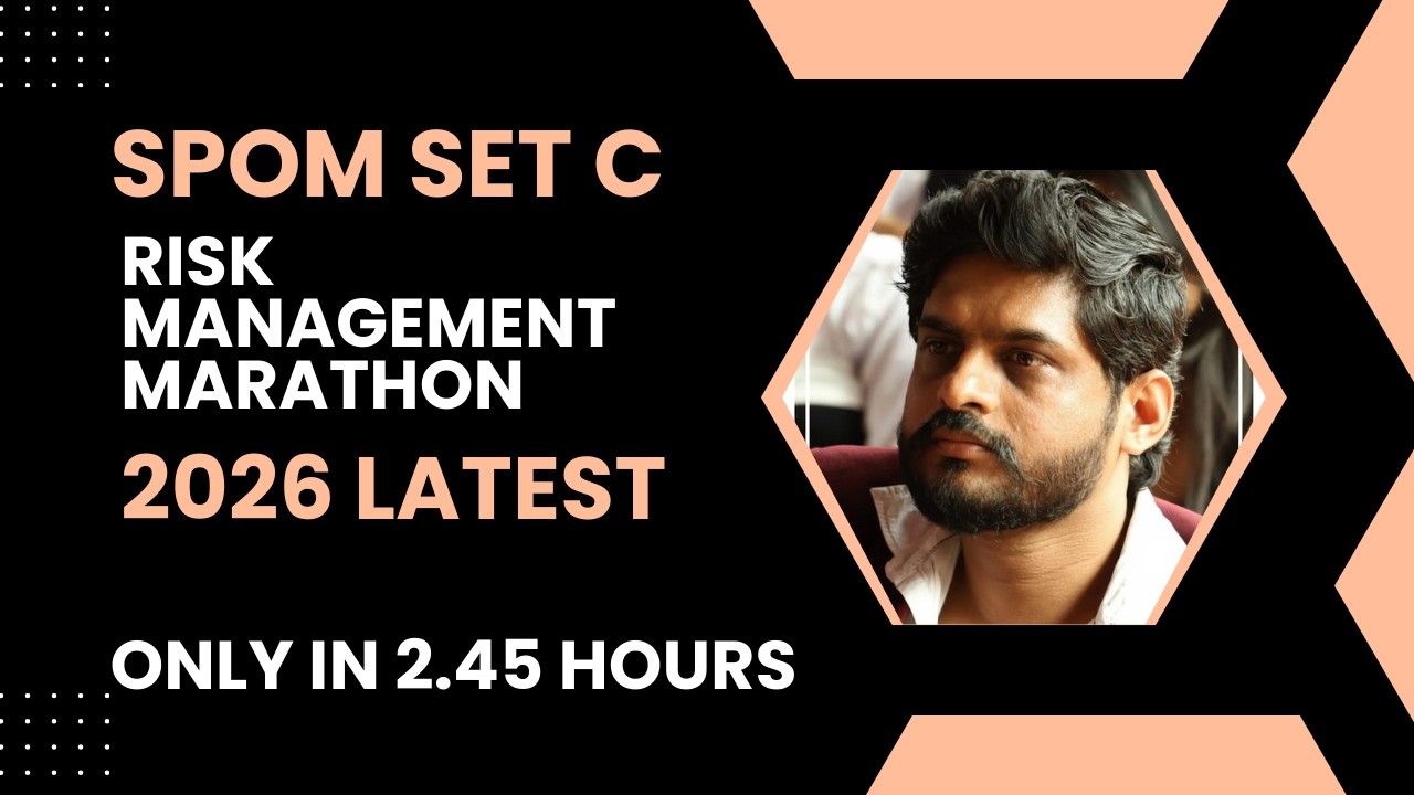 CA SPOM SET C MARATHON RISK MANAGEMENT #cafinal #cafinalspom #cafinalpreparation #caspom2026 #icai