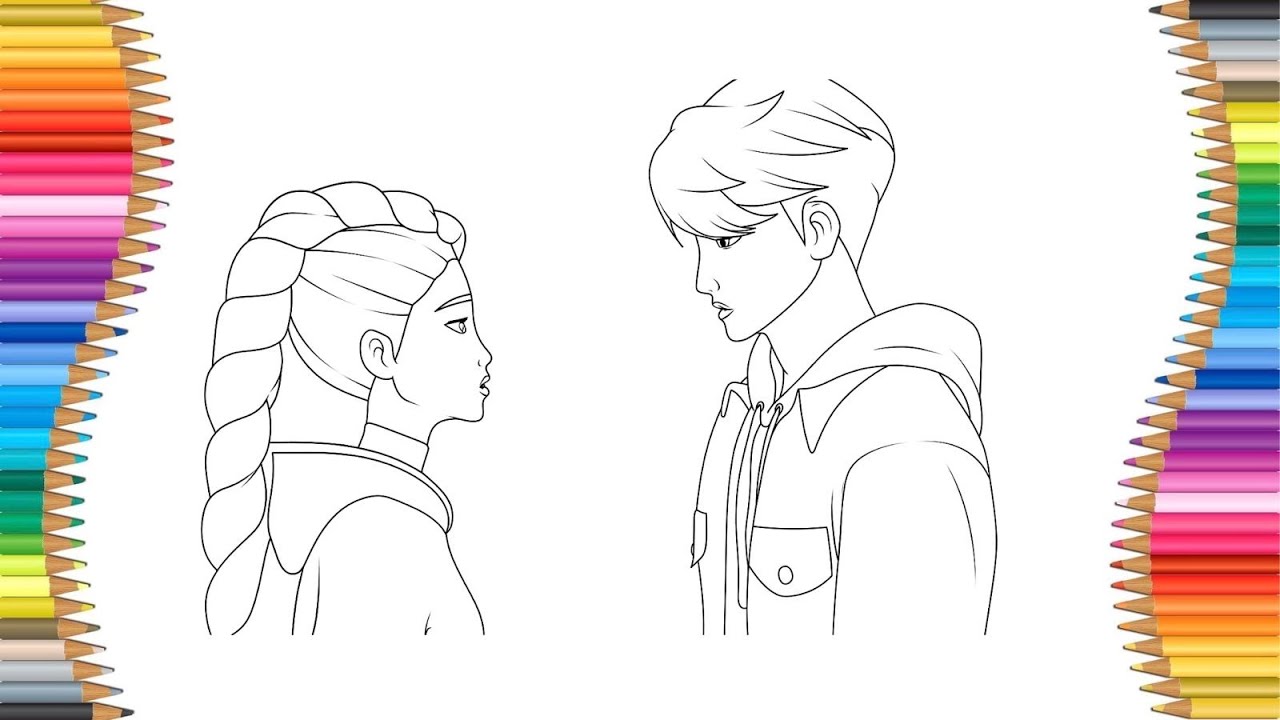 KPop Demon Hunters Coloring Pages/JUNI 💖RUMI